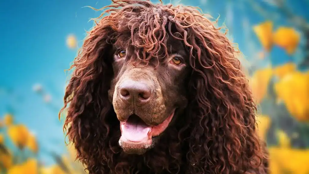 Морда ірландського водяного спанієлю