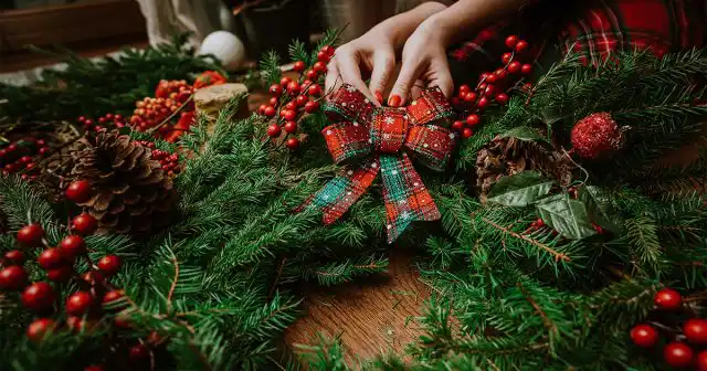 Праздничный венок украсит любое помещение