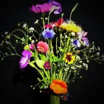 Букет с настурцией