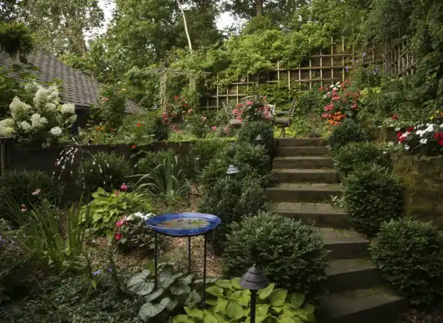 Панорамный сад с разделёнными зонами