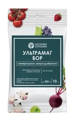 «Ультрамаг Бор» – это водорастворимое удобрение для подкормок любых культур в фазе бутонизации и цветения