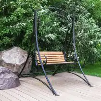 Кованые качели с широкой спинкой