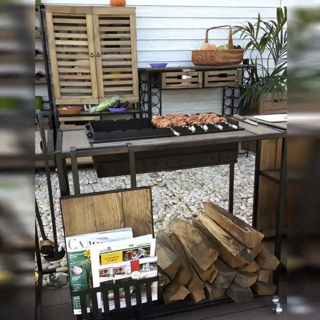 Летняя кухня с мангалом