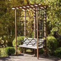 Беседка деревянная с козырьком