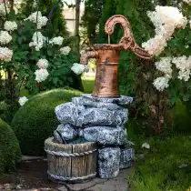 Садовый фонтан в виде колонки