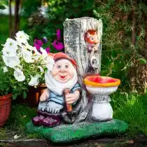 Фонтан с гномиком
