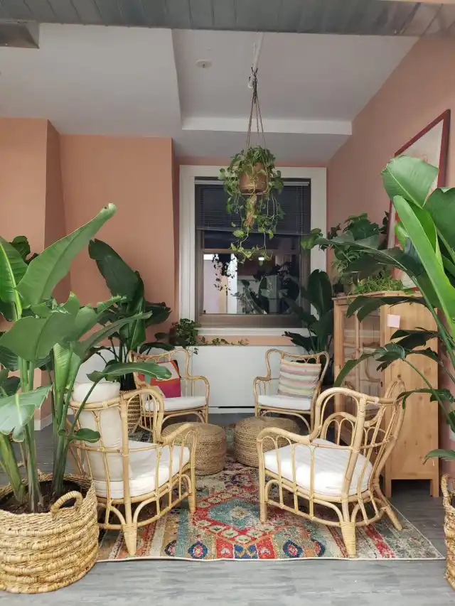 Плетеная мебель в гостиной