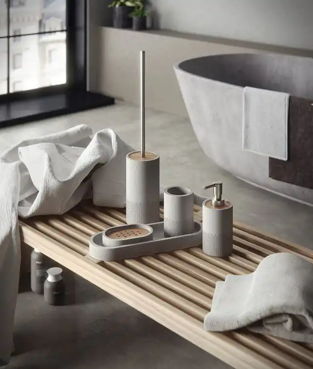Аксессуары в ванную комнату из натуральных материалов
