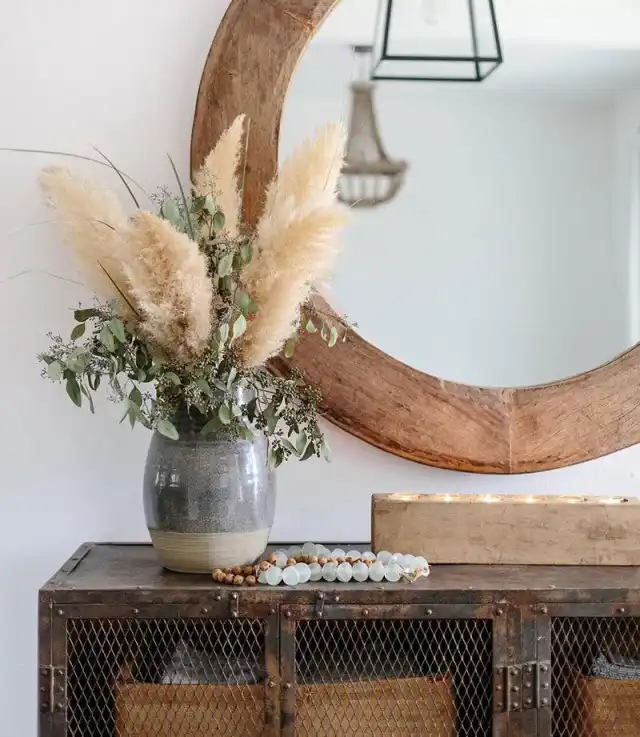 Пампасная трава с сухоцветами