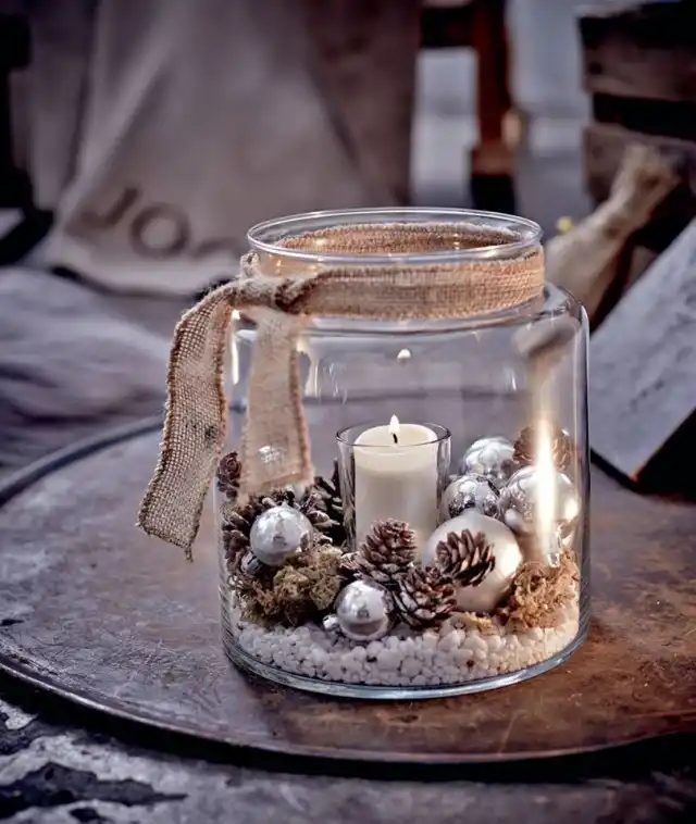 Новогодний декор банки