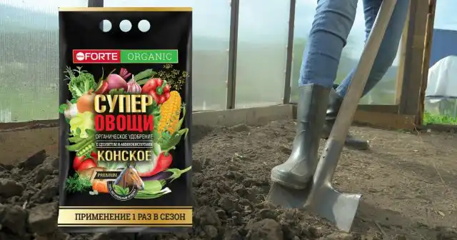 Также под перекопку можно внести гранулированное удобрение Конское премиум Bona Forte