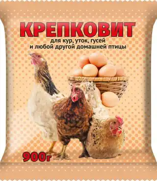 Крепковит для кур и птицы содержит большое количество кальция и фосфора, необходимых для поддержания здорового состояния животных
