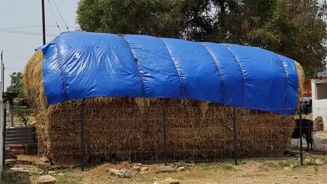 Часто плесени и гниению подвергается сено, которое хранится на улице под укрывным материалом