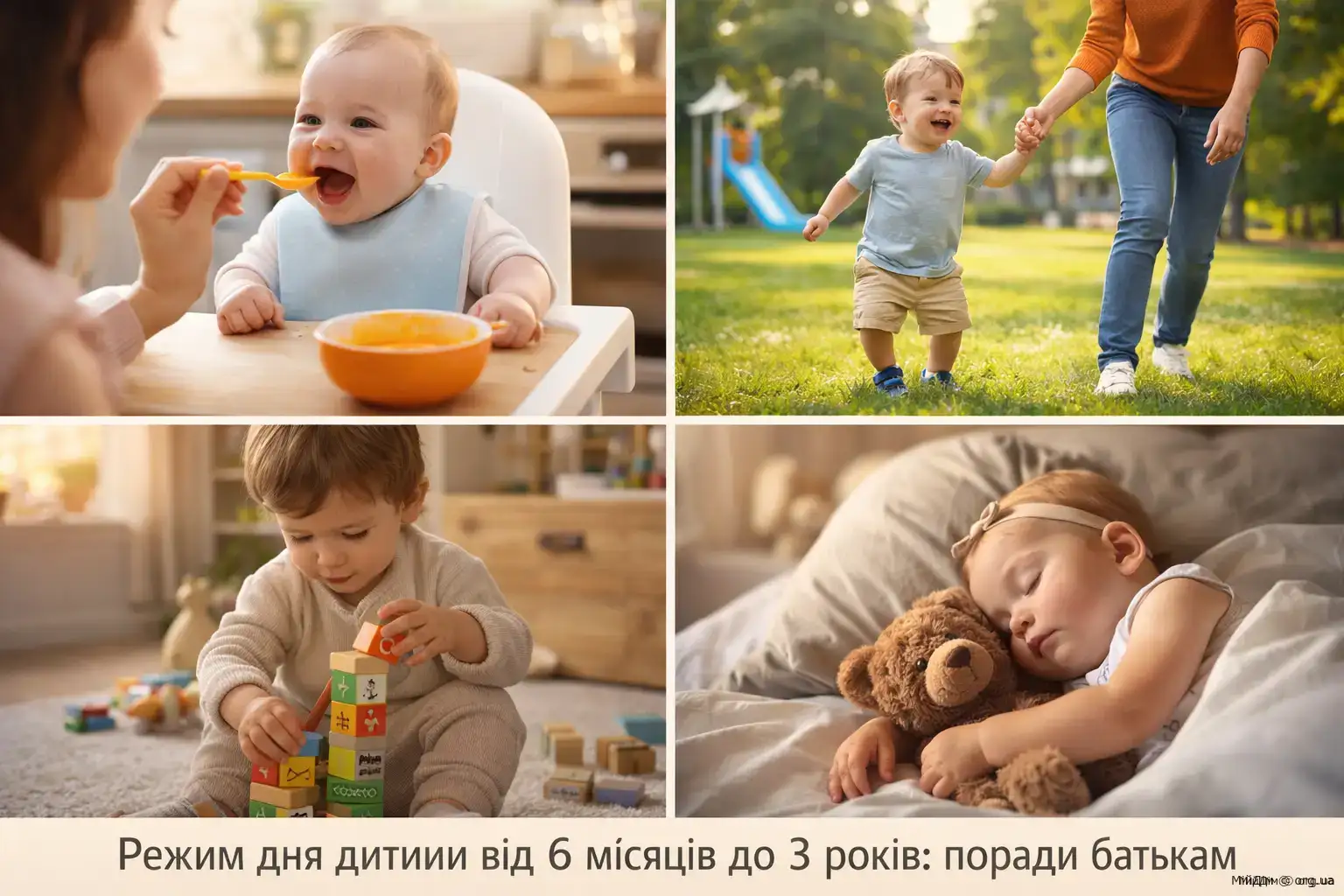Режим дня дитини від 6 місяців до 3 років: поради батькам