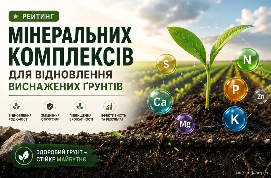 Рейтинг мінеральних комплексів для відновлення виснажених ґрунтів