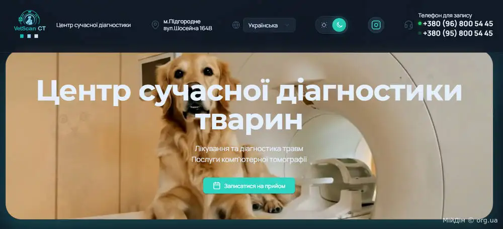 Травматологія тварин у Підгородному | Ветеринарна клініка VetScan CT